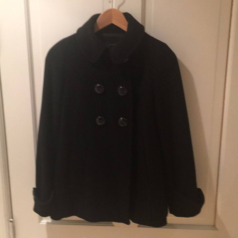 Black Zara swing pea coat